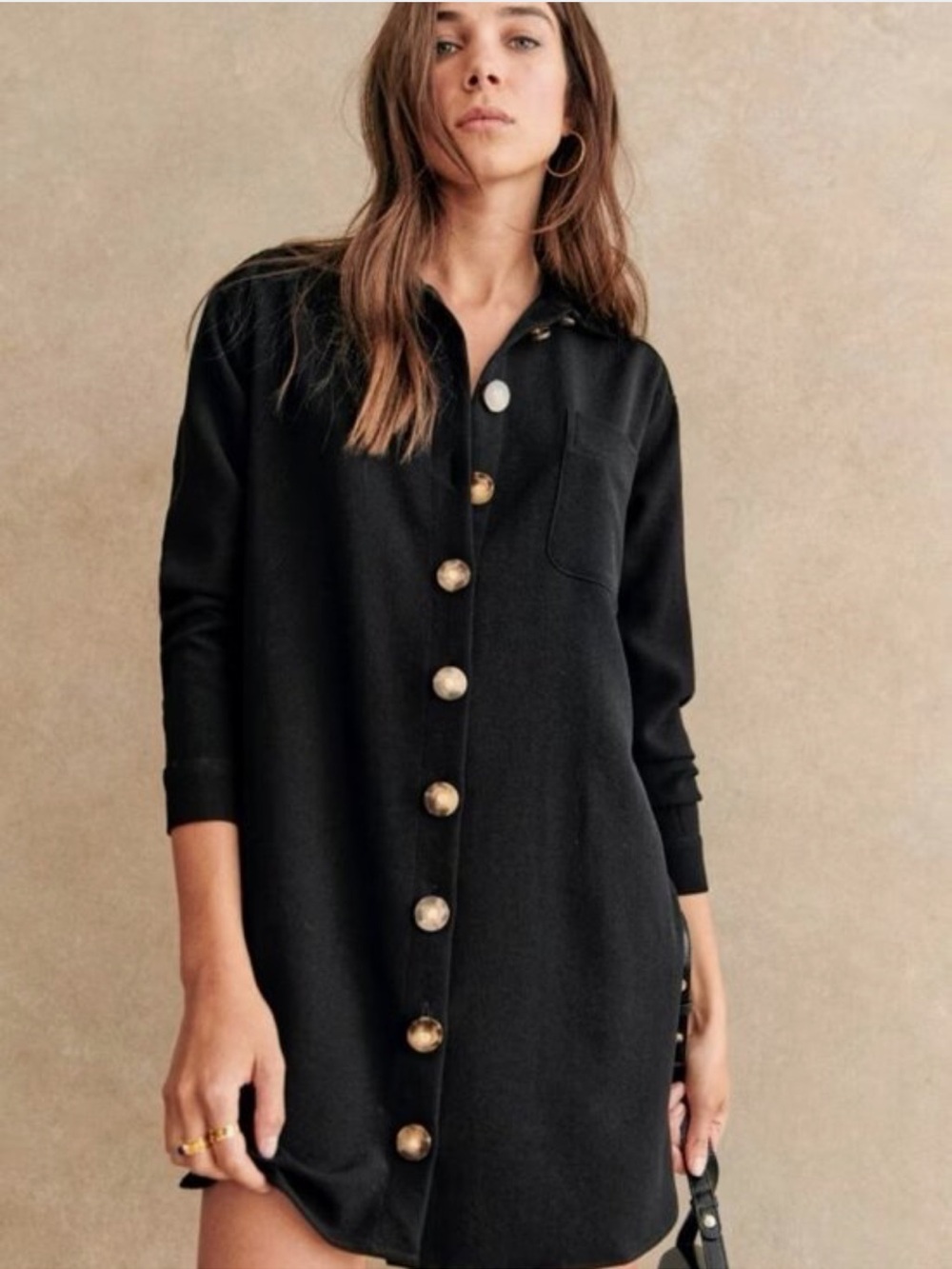 SÉZANE Button-Front Shirt Dress